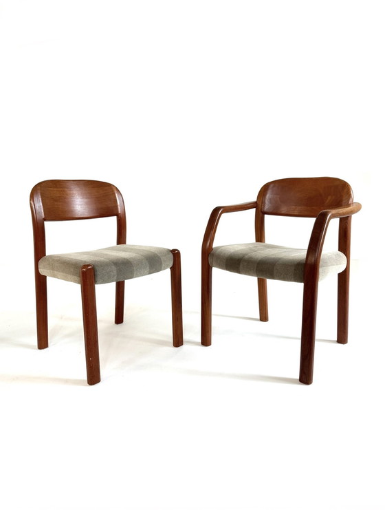 Image 1 of 6 sedie da pranzo vintage danesi, EMC Møbler '80