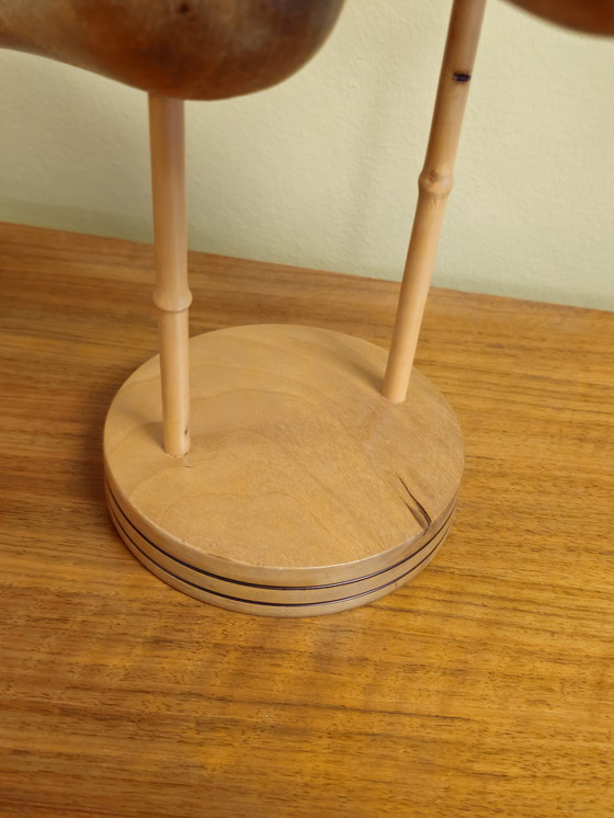 Image 1 of Decorazione in legno d'epoca Pittime reali Pittime reali Uccelli