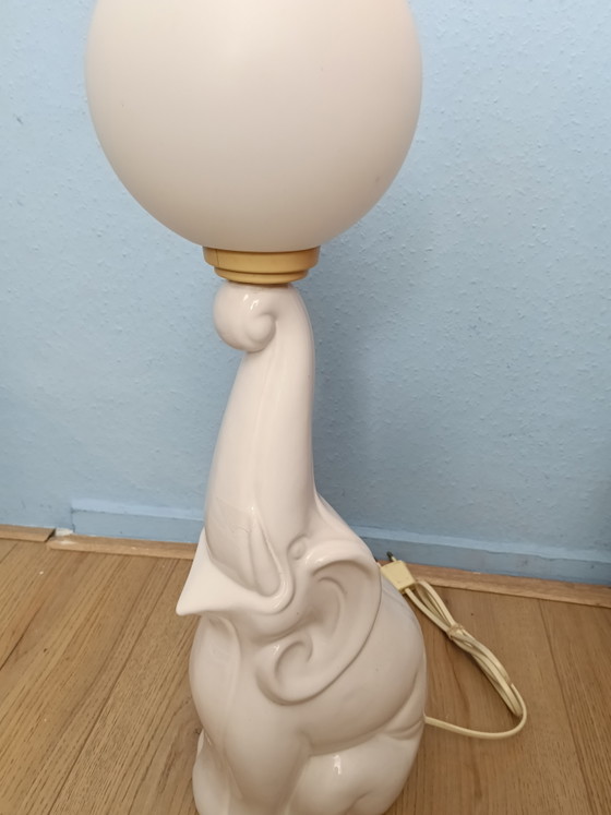 Lampada da tavolo vintage in ceramica a forma di elefante anni '80 – Lampade da tavolo, Glass (photo 2 of 7)
