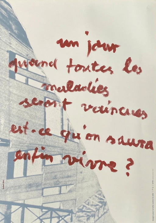 Gerz Jochen, Zullen we eindelijk weten hoe te leven? (AIDS) originele poster 1993
