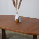 Vintage 1960s Danish oval teak dining table 220cm by 120cm