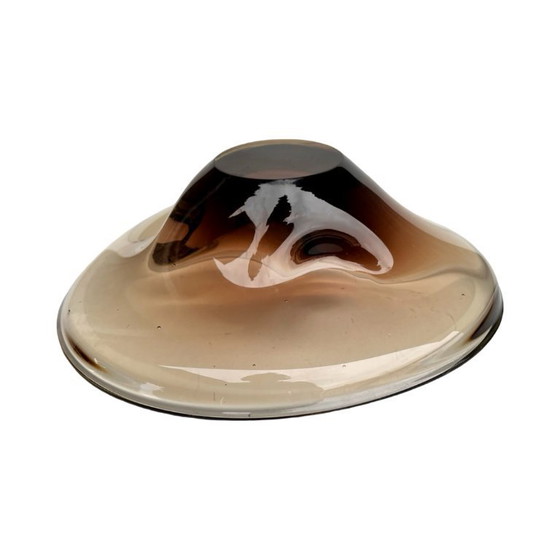 Image 1 of Cuenco de vidrio formado a mano diseñado por M Klinger, Železný Brod Glass, Checoslovaquia, años 70.