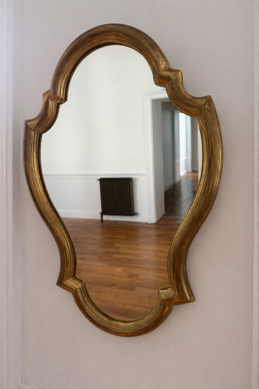 Miroir baroque en bois doré