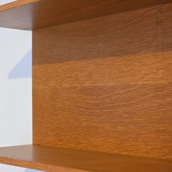 200cm! Walter Wirz, Wilhelm Renz vintage floating wall shelf – Shelving unit, Wood (photo 6 of 10)