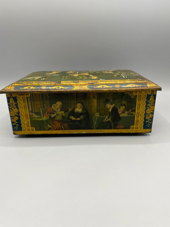 Afsluitbare blikken doos, decoratie met meesterwerken, Widow J. Bekkers & Son Dordrecht – Decoratieve objecten (photo 4 of 9)