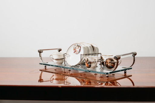 Luxe design koffieset van Jean Haviland uit de jaren 70, vintage model.
