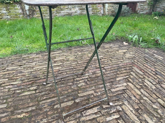 Image 1 of Mesa de bistró, mesa de jardín, mesa plegable, estilo francés antiguo.