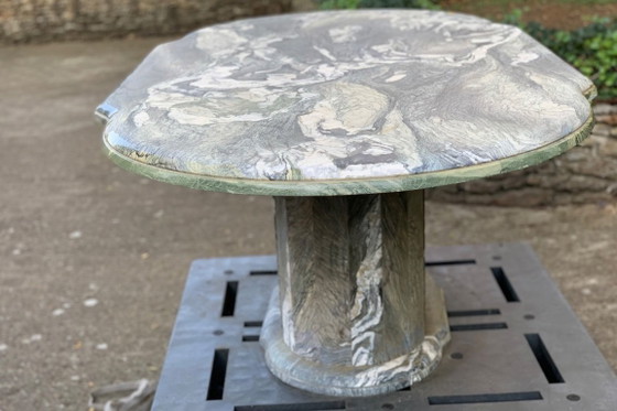 Image 1 of Sculptural Italian Marble Dining Table – Biomorphic Top – 180 × 100 cm