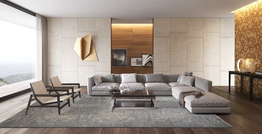 Avant Garde Mural Grey/ Blue Design 4364