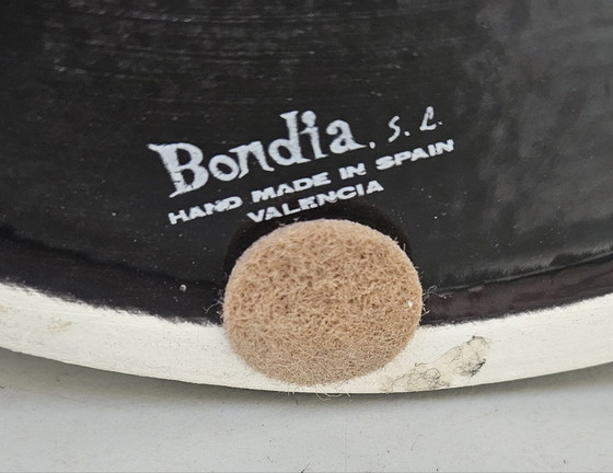 Vintage Brutalist Table Lamp Cerámicas Bondia 1970s, Ceramic, Black (photo 14 of 14)