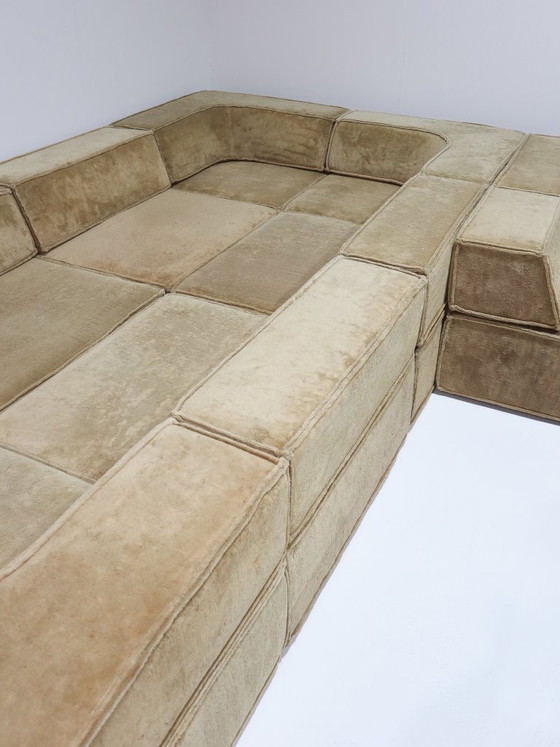 XXL Cor Trio Modulaire Sofa Landscape Bank Beige Geel 1973 – Modulaire banken, Textile (photo 20 of 21)