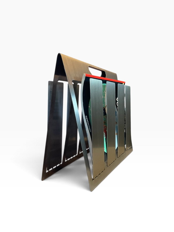 Porte-revues Design Minimaliste. Space Age / Postmoderne Années 80/90 – Metal (photo 10 of 15)