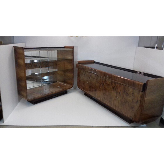 Image 1 of Vintage cabinet and sideboard set by Jindřich Halabala for Up Zàvody, Czechoslovakia 1930