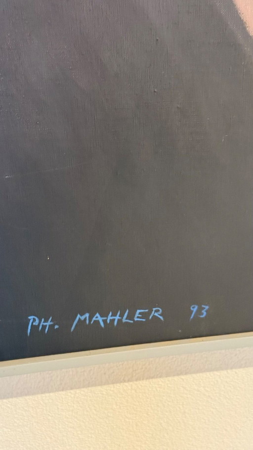 Philipp Mahler – “Philosopher in the Light” (Oil on Canvas, ca. 1995–2000)