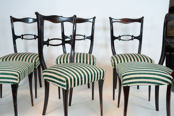 Image 1 of Mid-Century set of six dining chairs attributed to Paolo Buffa. Italy 1950s