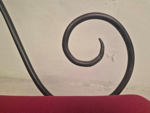 90's neo-barokke smeedijzeren troon