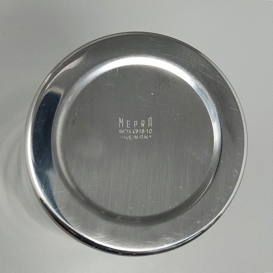 Image 1 of Splendido shaker per cocktail degli anni &#39;70 in oro 24 carati e acciaio inossidabile con secchiello per il ghiaccio di Mepra