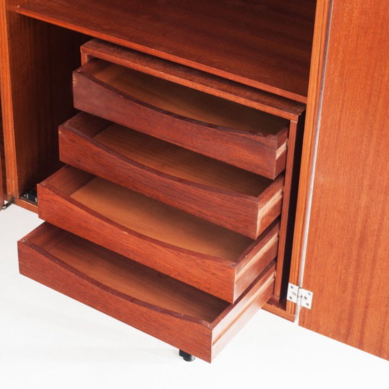 Modernist Wardrobe by Gérard Guermonprez for Magnani. France, 1950s. – Wood (photo 6 of 13)