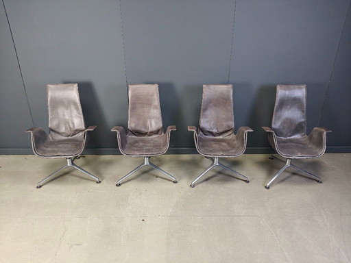Sedie Fk 6725 di Preben Fabricius e Jørgen Kastholm per Walter Knoll, anni '60 - set di 4