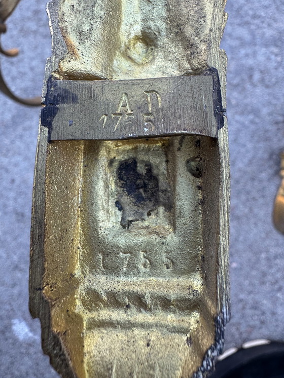 Image 1 of Louis XVI vergoldete Bronze-Raffhalter