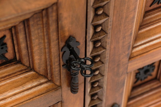 Image 1 of Large Solid Brutalist Rustic 3D Sideboard, 1960s