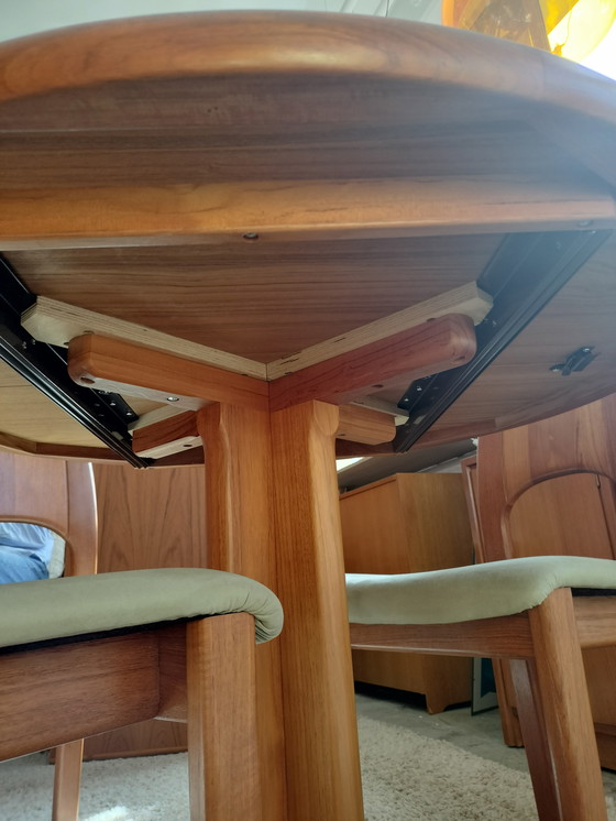 Image 1 of Vintage Danish Teak Extendable Round Dining Table