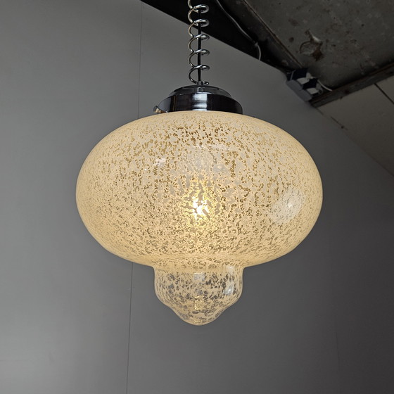 Image 1 of Vintage Italian Pendant Lamp Glass