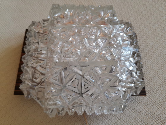 Image 1 of Mid-century frosted glass wall lamp