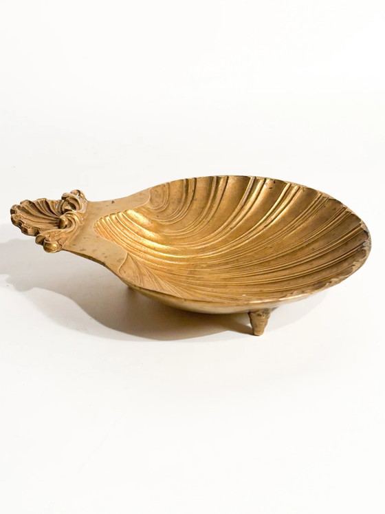 Bol en bronze doré en forme de coquillage des années 80 – Objets déco (photo 4 of 5)