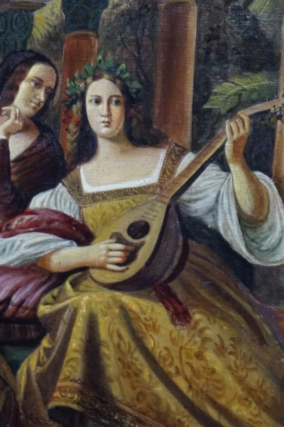 The painting "La Scène Galante" 1929 year. – Paintings & Drawings, Canvas (photo 3 of 4)