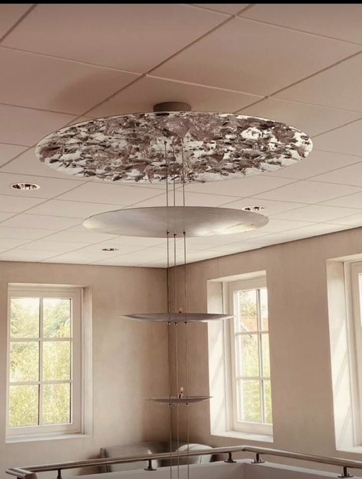 Lampada a sospensione a led 2X Macchina Della Luce C di colore Argento