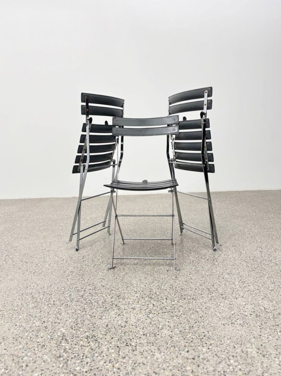 Image 1 of Set of 6 Celestina folding chairs by Marco Zanuso for Zanotta