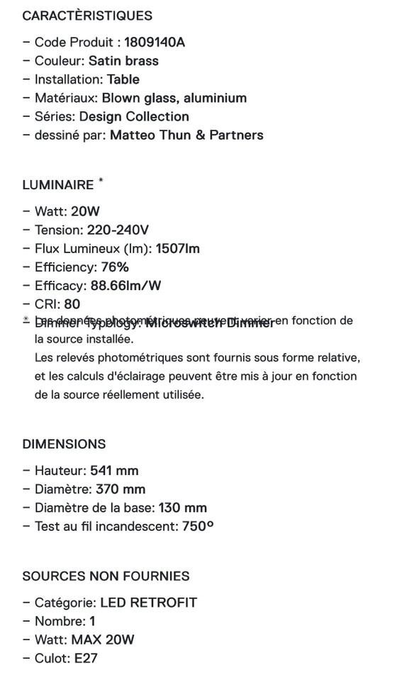 Image 1 of Artemide Lampe