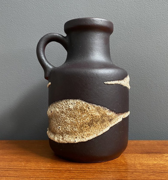 Image 1 of Vaso in lava marrone di Scheurich modello 414-16, Germania occidentale, anni '70
