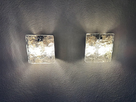 Coppia di Applique Vintage Kalmar – Vetro, Cromo (photo 12 of 14)