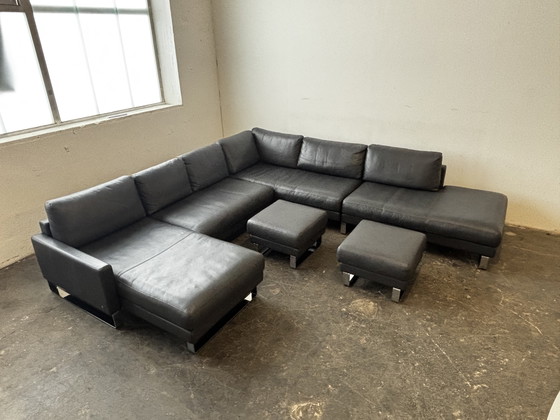 Image 1 of Rolf Benz EGO XXL Designersofa Couch Leder Anthrazit neuwertig!