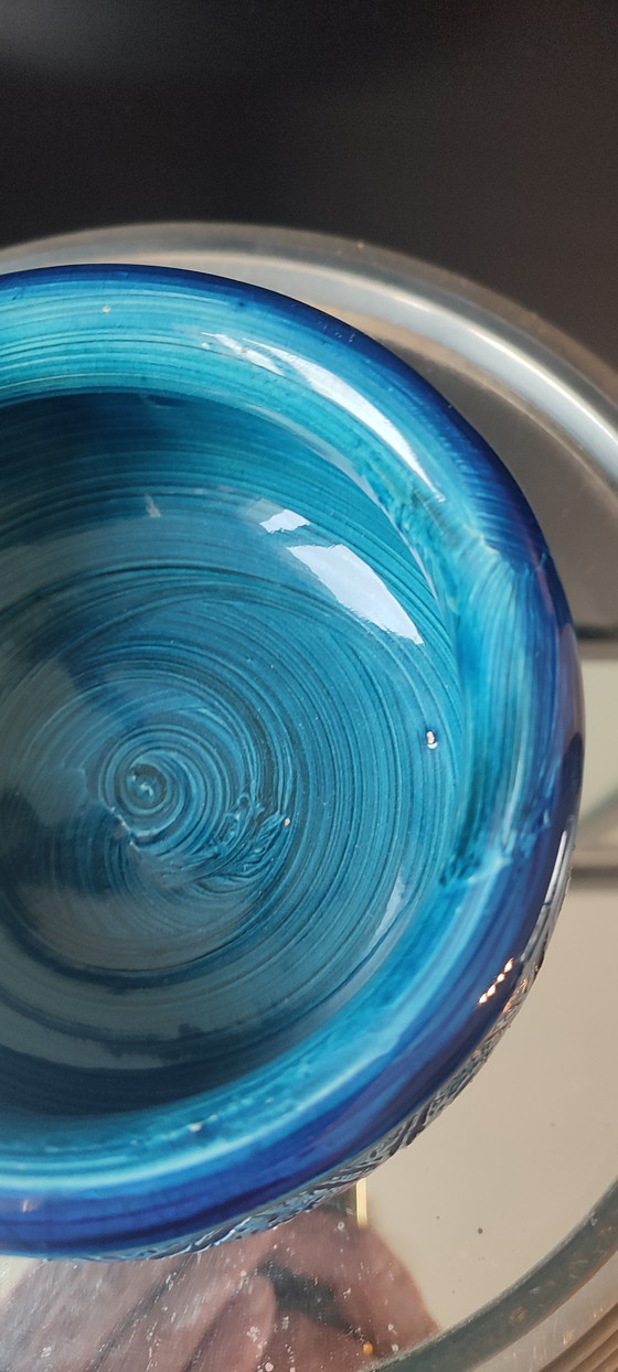 Image 1 of Cache-pot céramique Rimini Blu , Aldo Londi , Bitossi