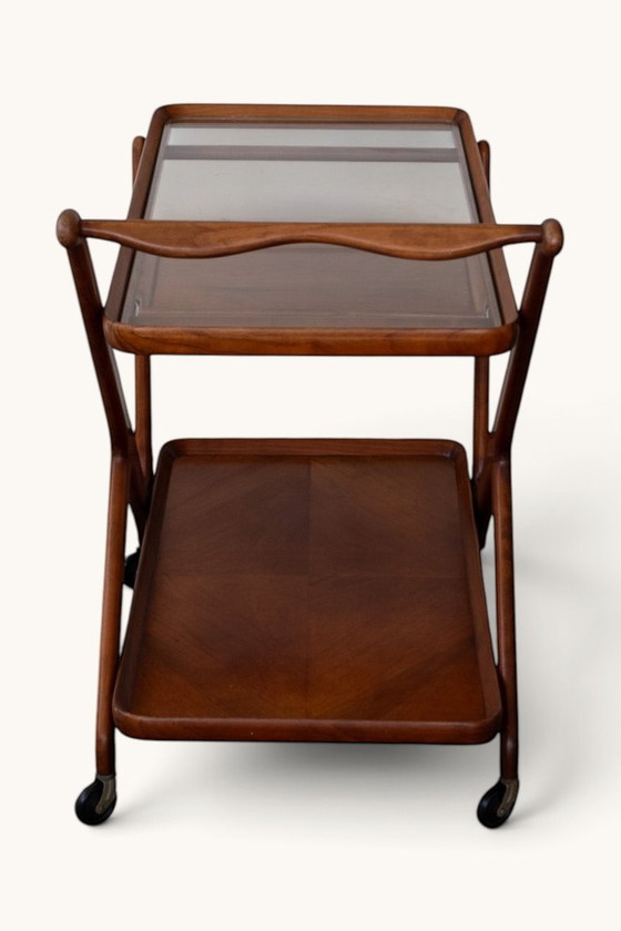 Carrello/carrello bar di Cesare Lacca per Cassina, anni '50 – Carrelli bar, Glass, Wood (photo 5 of 14)