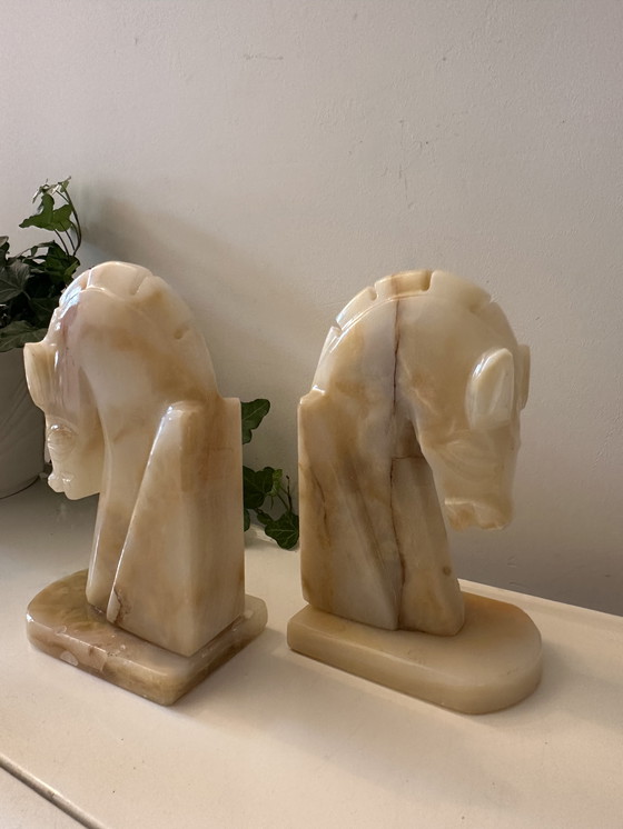 Image 1 of Set di 2 fermalibri in onice