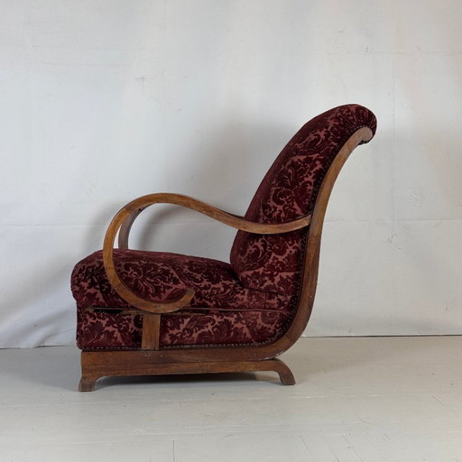 Paar massieve art-decofauteuils, jaren 1930 - voor renovatie