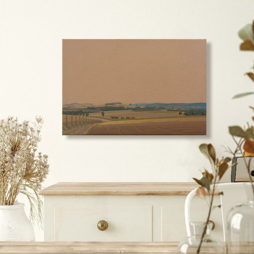 Flowing Fields, unique painting, hand-painted one-of-a-kind piece, 30 x 20 cm, acrylic paint on canvas