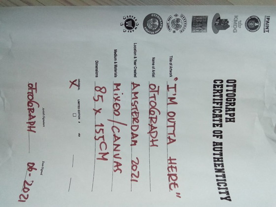 Image 1 of Pintura Otógrafo. -Me voy de aquí 2021