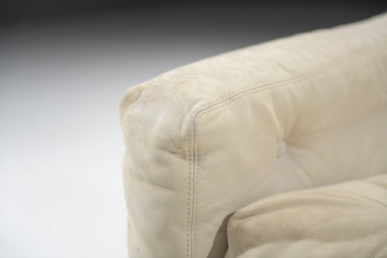 Image 1 of Splendido divano vintage Oriolo in pelle disegnato da Claudio Salocchi per Sormani, anni '60.