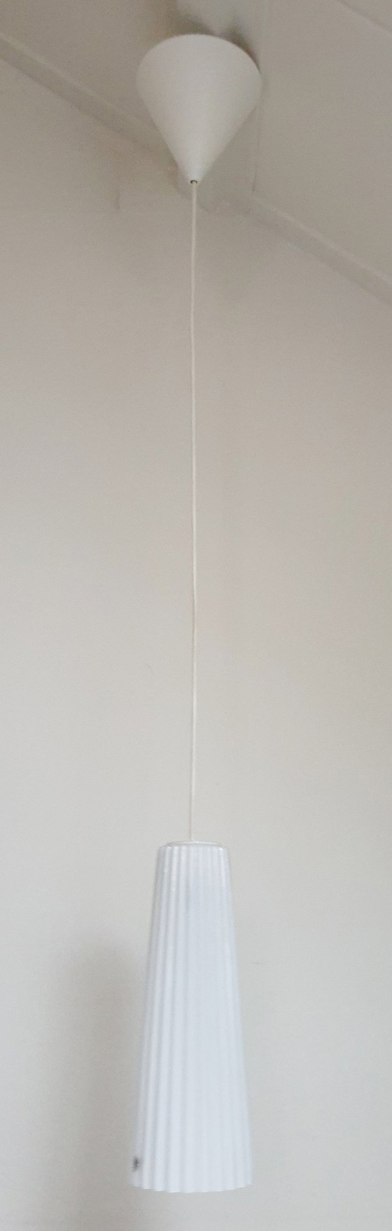 Image 1 of 2x Lamp - TYP T0712 - Opaline glas plissé - Ikea / 365+ Lunta 11