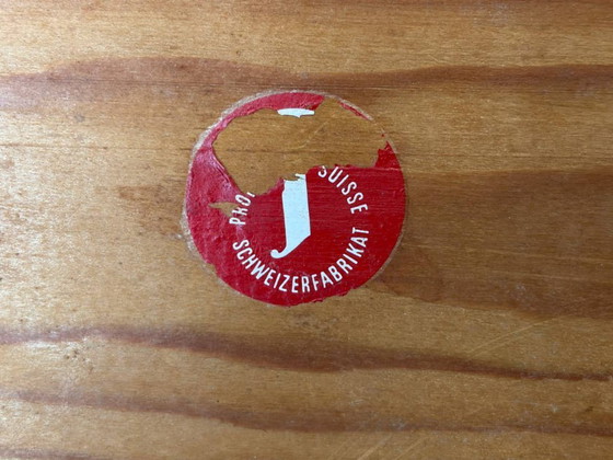 Image 1 of Uitschuifbare eettafel van kersenhout uit Willisau, Zwitserland, jaren 60.