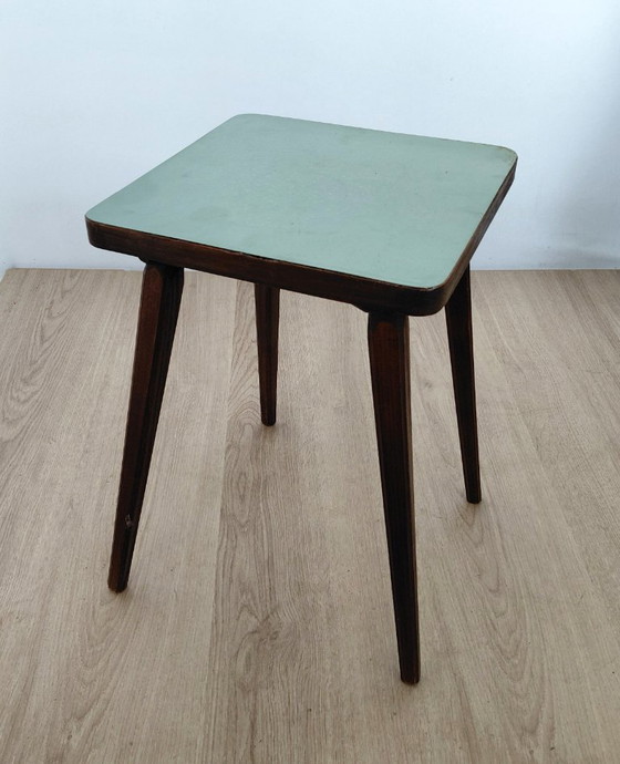 Image 1 of Art deco side table with green top