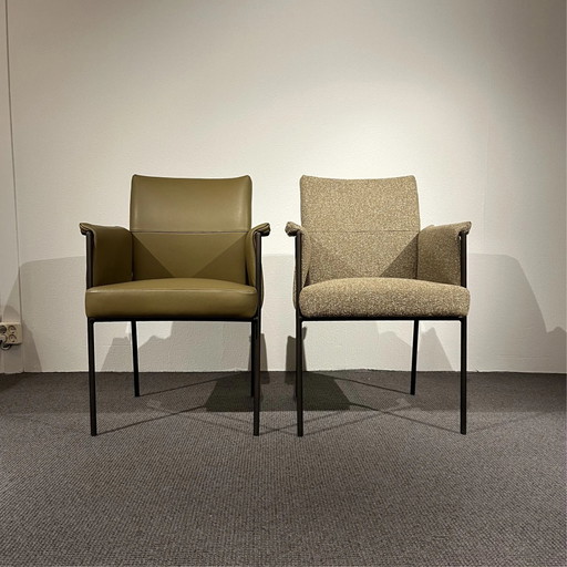 Chaise de salle à manger Yolanthe de HEDesign (lot de 6) – eetkamerstoelen, Leather, Plastic