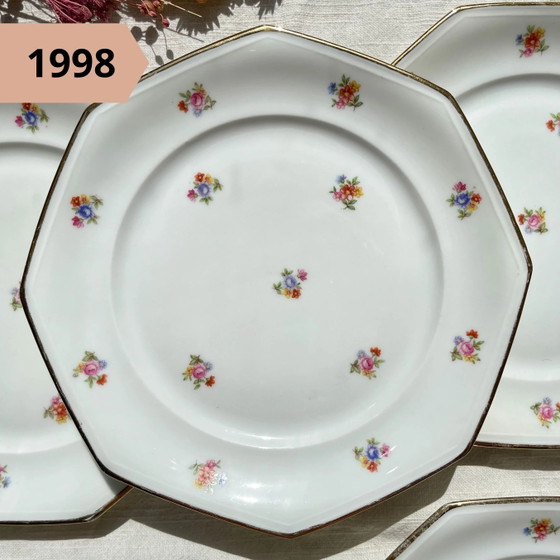 Piatto Vintage in Porcellana Floreale, Venduto Singolarmente – Stoviglie, Porcelain, Retro (photo 2 of 2)