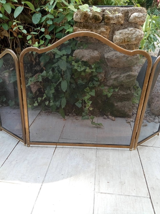 Fireplace screen in brass, Louis XV style. – Decorative Objects, Vintage (photo 4 of 6)