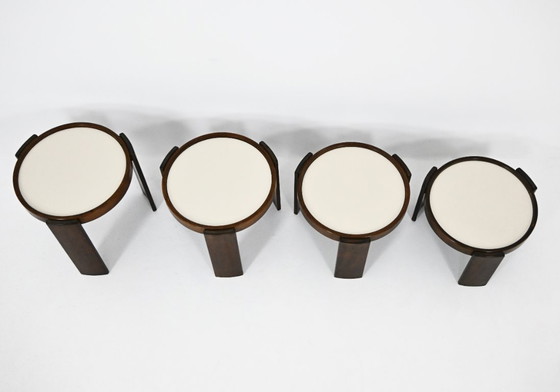 Image 1 of Satztische Modell 780 von Gianfranco Frattini für Cassina, 1960er Jahre, 4er-Set